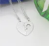 I love you broken heart necklace best friends pendant necklaces boys girls lover gift fashion jewelry