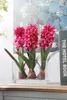 Hyacinth med glödlampa konstgjord blomma nyår födelsedagsfest silke blomma fotografi rekvisita för hembord dekoration