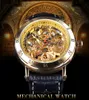 Forsining Royal Carving Numero Romano Retro Steampunk Quadrante Trasparente Orologi da Uomo Top Brand di Lusso Automatico Orologio da Polso Scheletrato3358