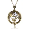 Collana con cabochon con lente d'ingrandimento d'arte Collane con ciondolo a forma di mappa del gatto dell'albero della vita antica retrò vintage per gioielli da donna