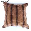 rabbit fur pillows