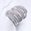 Wholesale-ラグジュアリージュエリー925スターリングシリア925スターリングシルバーホワイトサファイアシミュレートダイヤモンド宝石の結婚式の女性リングSZ5-11