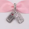 Andy Jewel 925 Sterling Silber Perlen Love Coupon Dangle Charm Charms passend für europäische Pandora-Schmuckarmbänder Halskette 798703C01