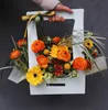Przenośne kwiaty pudełka papierowe kwiaty kwiaciarni kwiaciarnia Świeży przewoźnik kwiatowy Dekoracja domu 8083431