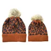 Gebreide Hoed Europees en Amerikaans Luipaard Print Gebreide GLB voor kinderen Baby Warm Hat Hot Style Volwassen Wollen Cap EA206