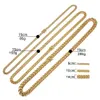 Top Quality Gold Stainless Steel Solid Clasp Cuban Link Chain 8 10 14mm 18 20 24 30inches Heavy Long Necklace283Z