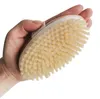 Peau sèche corps doux poils naturels SPA la brosse en bois bain douche brosse à poils SPA corps brosse sans manche