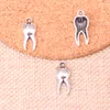 150pcs encantos zumbi dentes dente molar 20 * 8 milímetros Fazendo antigo pingente em forma, prata tibetana do vintage, DIY artesanal jóias