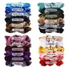 Suave gasa terciopelo satén pelo Scrunchie Floral Grip Loop Holder elástico banda para el cabello leopardo mujeres accesorios para el cabello 50 Uds