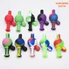 Silicone Carb Cap OD 22 milímetros Colorido Bolha Garrafa Carb Cap Dome fumar Acessório Domeless prego Rig Dab Oil 522