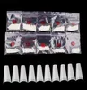 500pcs per Bag Ballerina Half Cover False Nails French Coffin Fake Nail Clear Natural Flat Shape Tips