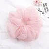 Oversized Scrunchies duże zwykłe gumowe krawaty do włosów Elastyczne zespoły do ​​włosów Girs Ponytail Holder Organza Scrunchie Kobiety Akcesoria do włosów