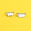 Love heart paper plane ship enamel Pins Carrying full love Badge Couple Brooch Clothes jackets bag Lapel Pin jewelry Lover gift