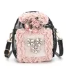 키즈 백팩 2020 유치원 아기 학교 가방 어린이 귀여운 패션 레이스 꽃 장식 크로스 바디 가방 어린이 간식 가방