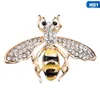 Crystal Rhinestones och Emalced Bee Hornet Brosch Pins för kvinnor mode kostym smycken tillbehör gåva