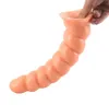 25,4 cm / 10 pollici Filo morbido Dildo lungo Plug anale Giocattoli del sesso Perline di fica Stimolatore Donne Masturbatore Coppie Flirtare Pene Big Dong Y19052502