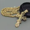 Cross Pendant Necklace for Men Stainless Steel Link Chain Necklace Male Jewelry