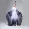 Nouveau carnaval déguisements style d'encre vintage femme classique Fan vêtements de danse traditionnelle yangko performance scène porter costume oriental