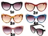 Roze wit frame vintage nieuwe kat oog zonnebril vrouwen 2019 elegante dames tinten retro cateye zonnebril vrouwelijke 5 kleuren 10 stks