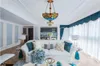 Europäische blaue Libelle Buntglaslampe Wohnzimmer Esszimmer Schlafzimmer Kronleuchter Vintage Tiffany Hängelampen TF005
