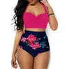 Costumi da bagno donna a vita alta girasole Bikini Set costume da bagno a due pezzi Costume da bagno donna Biquini Costumi da bagno Abbigliamento da spiaggia Tankini