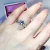 Vecalon Solitaire Sieraden Real 925 Sterling Zilveren Ring 3ct Sona Diamond CZ Engagement Wedding Band Ringen voor Dames Heren Bijoux