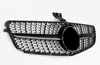 2007-2014 Årsmask Grillar för C Class W204 Diamant ABS Material Racing Grill Grills Replacement Front Bumper