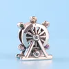 Partihandel-Windmill Charm Pärlor för Pandora 925 Sterling Silver Set CZ Diamond DIY Armband Pärlor med Original Box Semestergåvor