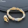 Donia bijoux bracelet de luxe mode européenne et américaine exagérée classique tricolore galvanoplastie micro-incrusté bague en zircone ensemble cadeau de créateur