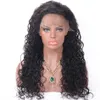 13x4 Dantel Ön İnsan Saçlı Perulu Perulu Su Dalgası Doğal Renk Perukları Siyah kadınlar için bebek saçlı