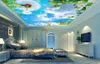 Custom 3D Wallpaper RollBlue sky dandelion white dove leaves green environmental protectionBedroom Living Room Ceiling Decoration Mural Wall