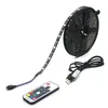 Umlight1688 USB LED Strip 5050 RGB TV Background Lighting Kit Cuttable with 17 Key RGB LED Controlle 5M/1M/2M Set