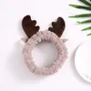 Boże Narodzenie Jeleń Horn Headband Cute Fleece Włosy Zespół Elastyczne Elk Antlers Makeup Prysznic Twarz Mycie Headwrap Kobiety Akcesoria do włosów