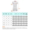 Sommar mens ny design romper 3d blå vit gradient gitter print playsuit manlig kortärmad strand set casual jumpsuit US storlek