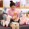 Alpaca Llama Plush Toy Soft Plush Alpaca Dolls Animal Stuffed Doll Kids Birthday Christmas Presents 4 Colors 25cm DW46392603174