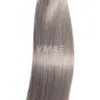 VMAE Indian Remy Virgin Human Wair Weft Sirew Grey Color 3 пучки шелковистые прямые волосы наращивание 100% необработанные плетения натуральные мягкие