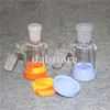 Acchiappacenere narghilè con contenitore in silicone vetro pyrex spesso 45 90 gradi Acchiappacenere in vetro per bong da fumo pipa ad acqua piattaforma petrolifera