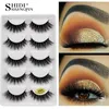 SHIDISHANGPIN 5 Pairs Cilios Eyelashes Natural Long Lashes Makeup Volume Fake Eyelashes 3D Faux Mink Lashes Mink Eyelashes Maquiagem