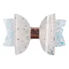 Nowe dziewczynki Bow Bow Princess Hair Clip Mermaid Podwójny pokład Bowknot Kids Barrette Fashion Glitter Sequin Children Party Hair Akcesoria Y2931