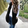 Zimowa kamizelka dla kobiet Plush Chalecos Mujer Faux Fur Solid Casual Sleveless ciepłe kamizelki Cashmere Cardigan1 Stra22