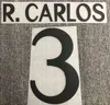 1998-2000 Retro # 7 Raul # 14 Guti # 3 R.carlos Nameset stampa ferro sul distintivo di trasferimento