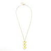 9st European och American New Simple Pendant Necklace Geometric Triangle Halsband Temperament Tassel Women Sweater Chain T1031319966