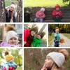 Kinderen gebreide beanie hoed kinderen elastische effen kleur winter warme skipap mode meisje zachte pompom bal hoed TTA1685