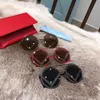 F home Europe and the United States ins net celebrity the same style sunglasses male alphabet print lens large round frame sunglasses female FF0285