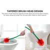 Tutucu BowlLong Saplı Derinlemesine Temizlik-Pas Dayanıklı Sızdırmazlık-Kırmızı Kiraz Şekli Yaratıcı Tuvalet Fırçası Kalın Kıl