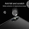 Protezione dello schermo dell'obiettivo della fotocamera per iPhone XS MAX XR X Anello posteriore 3D Custodia posteriore in metallo Custodia protettiva in vetro temperato con confezione