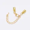 10pcs/lot Alloy Cord End Caps Lobster Clasps Extender Chain for DIY Necklace Bracelet Connectors Clasp Jewelry Accessories