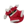 Vestiti per animali domestici rossi con cappello XS-XXL Inverno caldo Natale Vestiti per cani Abbigliamento per cani Gatto Divertente Costume da Babbo Natale per cani Gatto BC VT0948