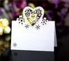 Number Name Seat Card Heart-Shaped Hollow Wedding Party Reception Table Place Cards