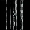 Стерлингового серебра 925 пробы покрытием 3 мм бисера цепи женщин Омар застежки гладкая цепь заявление ювелирные изделия размер 16 18 20 22 24 дюймов бесплатная доставка EC06